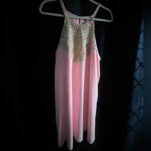 Lilly Pulitzer Pink and Gold Halter Dress